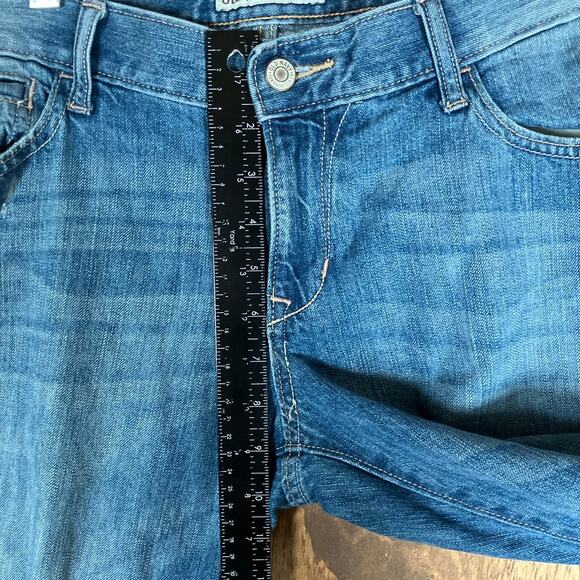 Old Navy Womens Jeans Blue Denim Mid Rise Crop Cuffed Capri 12R - Picture 7 of 11
